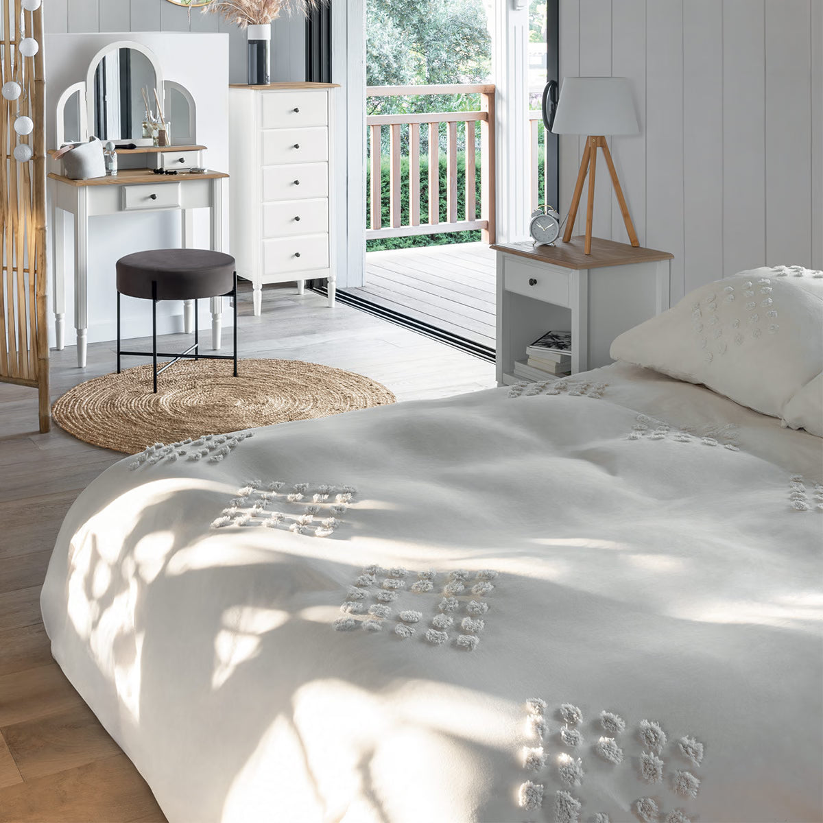 Спален комплект atmosphera Ivory, Релефен памук