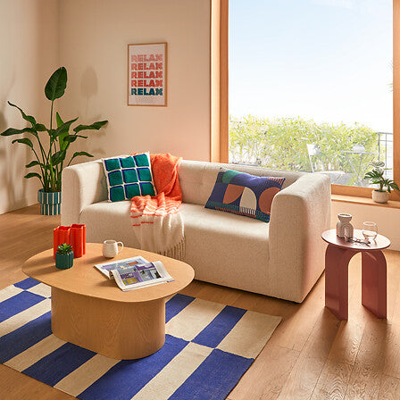 Триместен диван atmosphera Zenia, Слонова кост, 203x90x71 cm