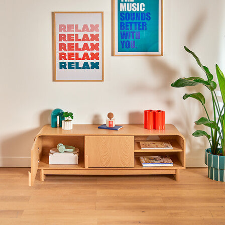 ТВ шкаф atmosphera Lee, 2 врати и 1 рафт, 140x40x45 cm, MDF