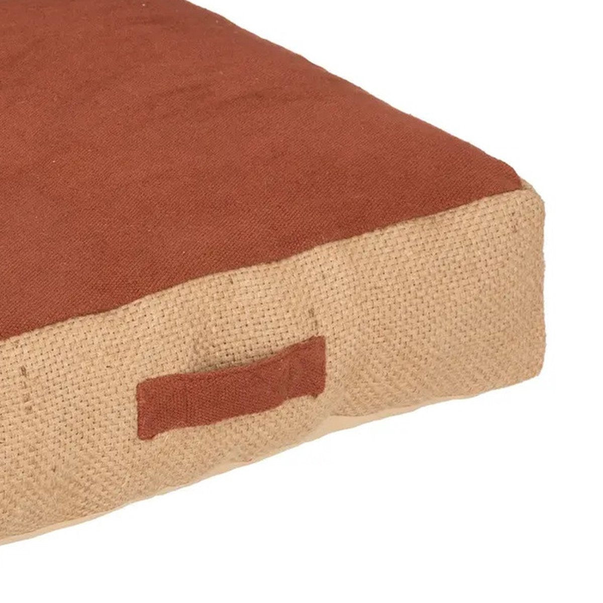 Пуф за сядане atmosphera Botanic, 48x48x14 cm, Памук и юта