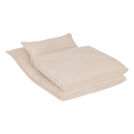 Разтегателен фотьойл atmosphera Elois, Кадифе, Слонова кост