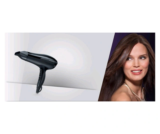 Uscător de păr Remington D5210, 2200 W, 2 viteze, concentrator, negru