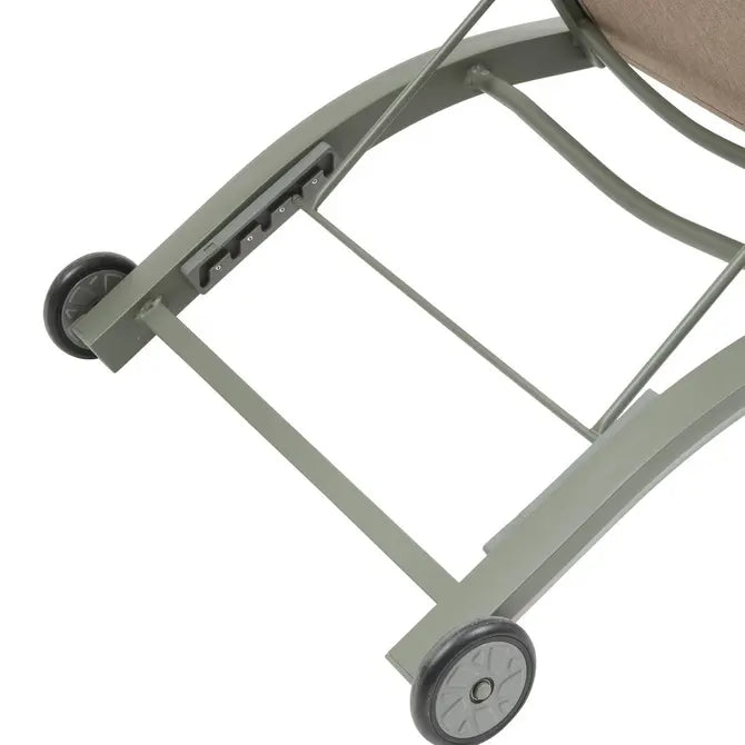 Сгъваем шезлонг с колелца Hesperide Jimani, Алуминий, Регулируем