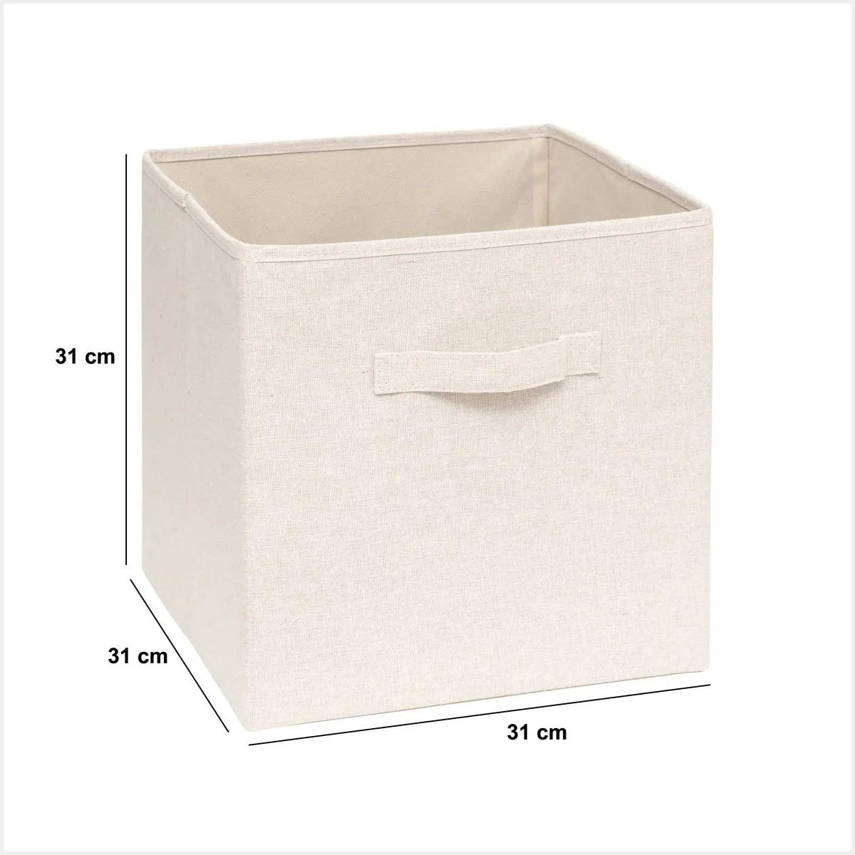 Кутия за съхранение 5five Mix & Modul Tidy Box, Полиестер, Бежова, 31x31 cm