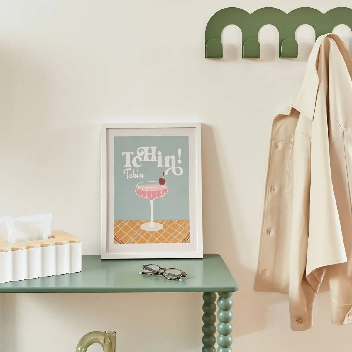 Постер с рамка atmosphera Tchin Tchin Chéri, 30x40 см