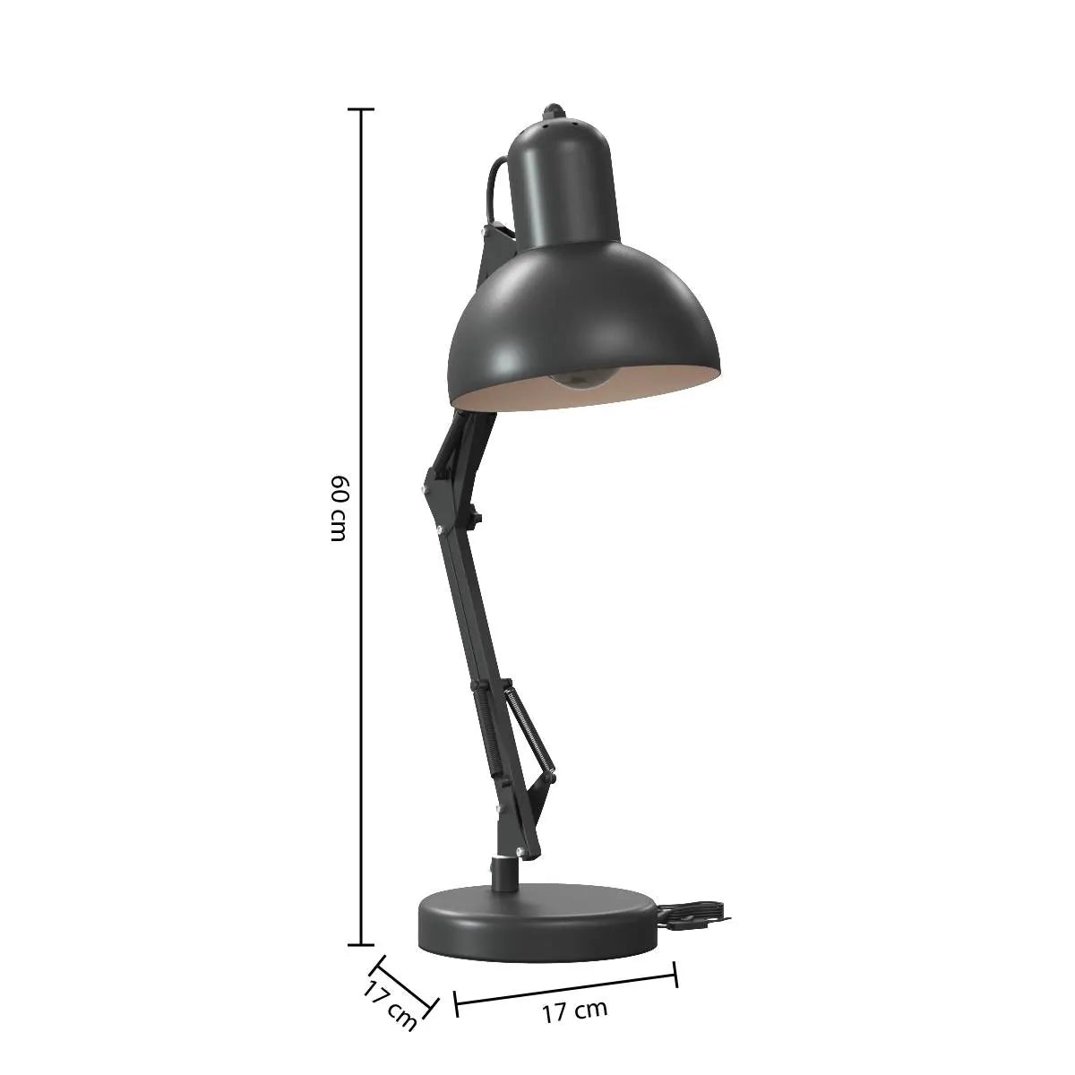 Настолна лампа atmosphera Bren, Арка, Височина 55.8 см, Черен метал