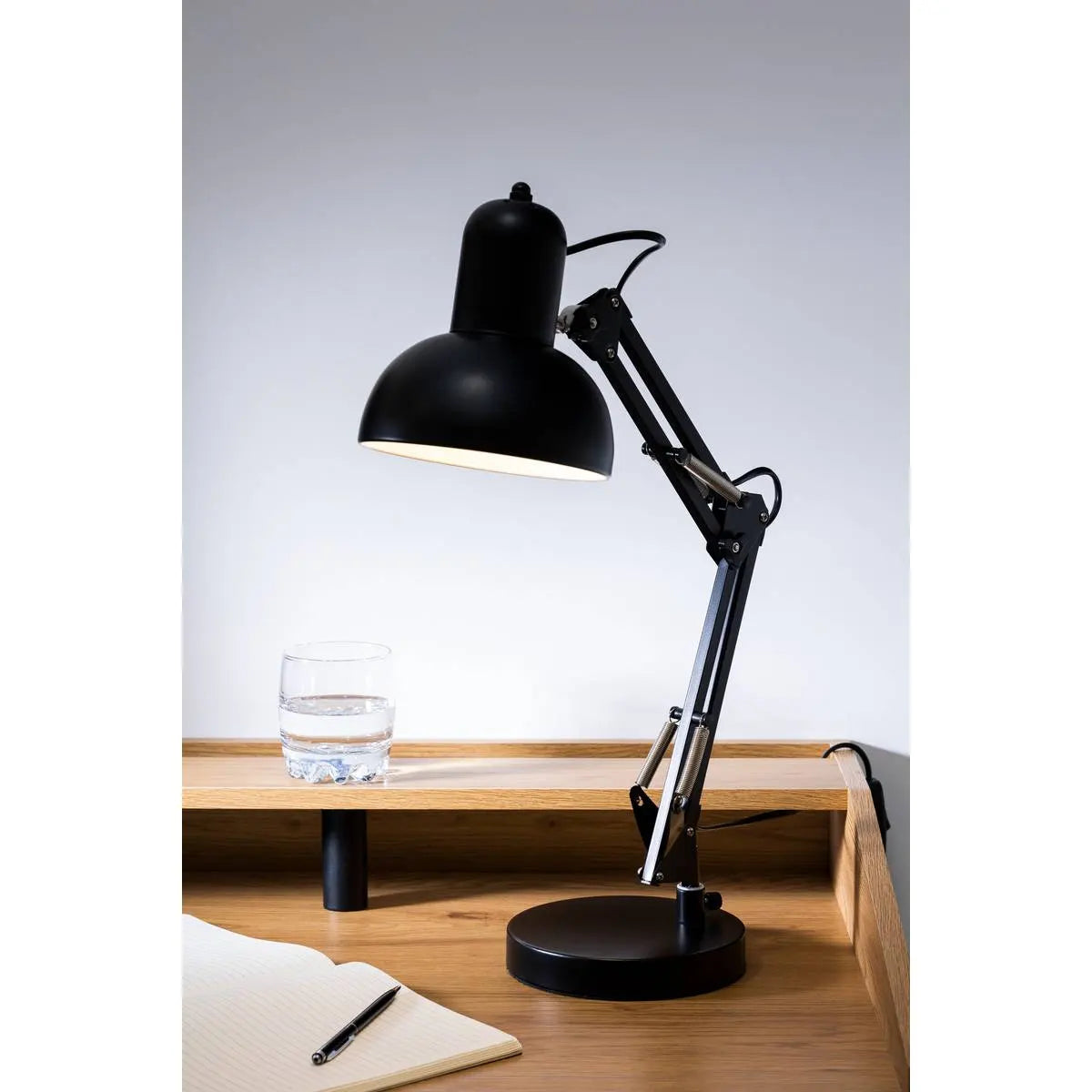 Настолна лампа atmosphera Bren, Арка, Височина 55.8 см, Черен метал