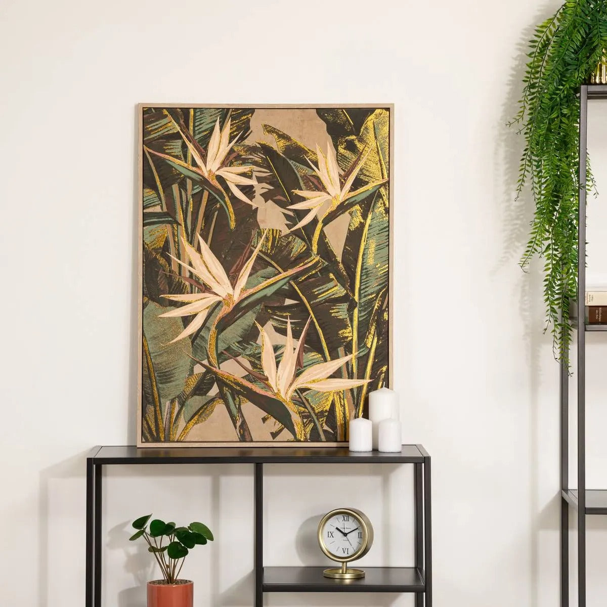 Картина с рамка atmosphera Daphné, Принт на платно 58x78 см, Ефект алуминий