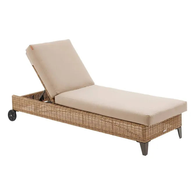 Шезлонг Hesperide Malta, Алуминий и изкуствен ратан, Савана