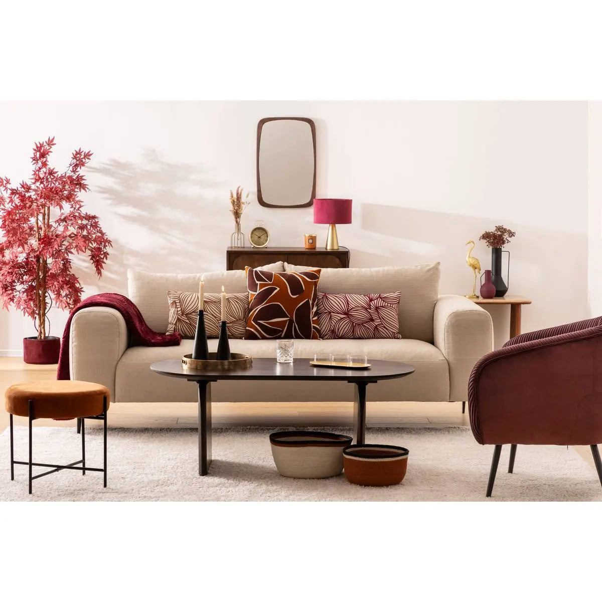 Свещник atmosphera Aut, Метал, Черен, 24 cm, 2 бр