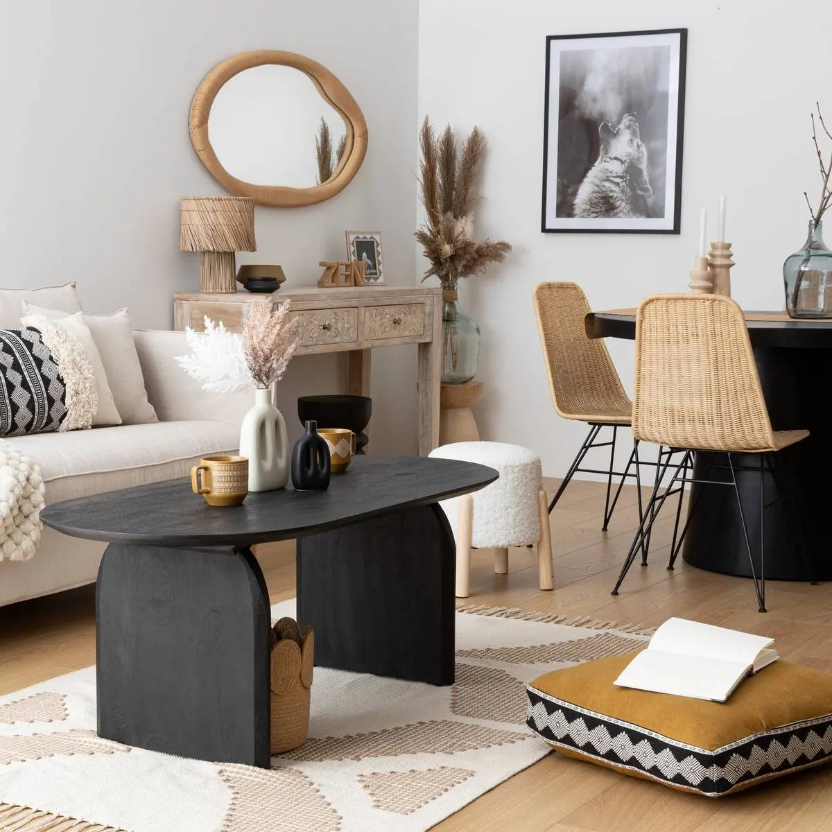 Свещник atmosphera Uma, Дърво, 24 cm, 2 бр