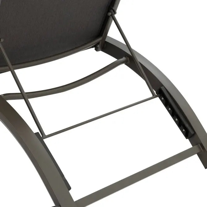 Сгъваем шезлонг с колелца Hesperide Jimani, Алуминий, Регулируем