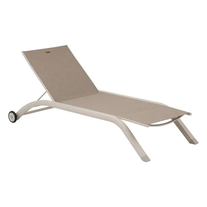 Сгъваем шезлонг с колелца Hesperide Jimani, Алуминий, Регулируем