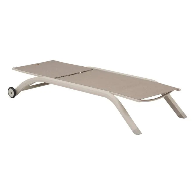 Сгъваем шезлонг с колелца Hesperide Jimani, Алуминий, Регулируем