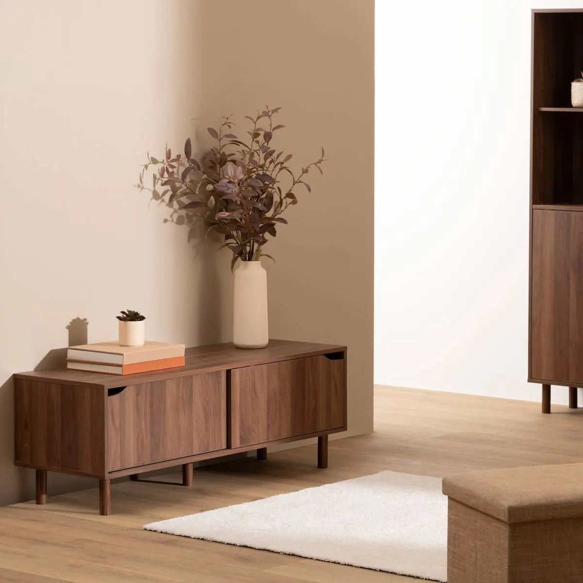 ТВ шкаф 5five Slidy, С 2 плъзгащи врати, 120x40x42 cm