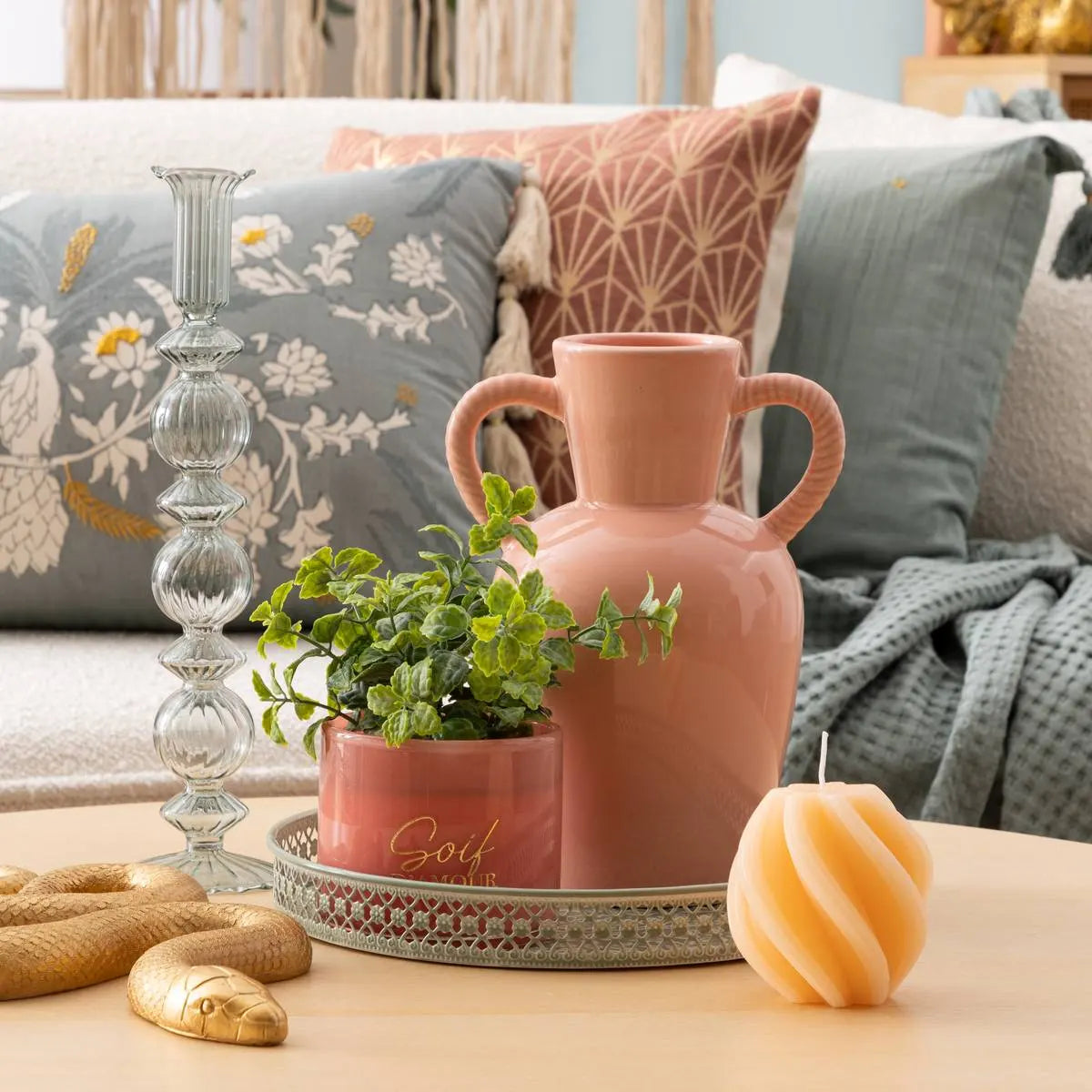 Декоративна фигура atmosphera Wild Romance, Смола, 39 cm