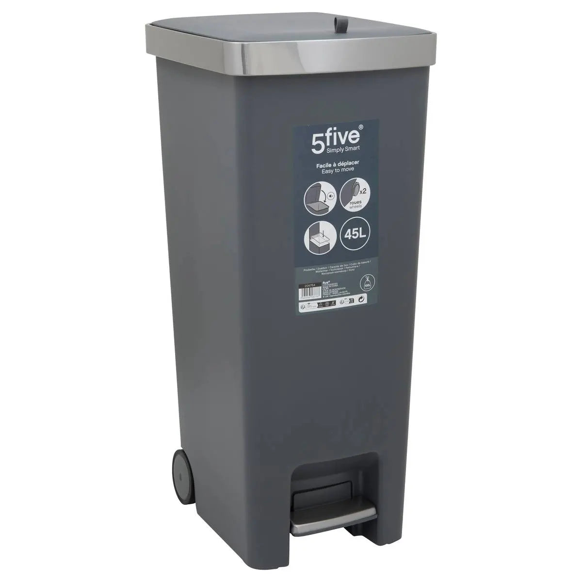 Кош 5five, Инокс и пластмаса, 45 l