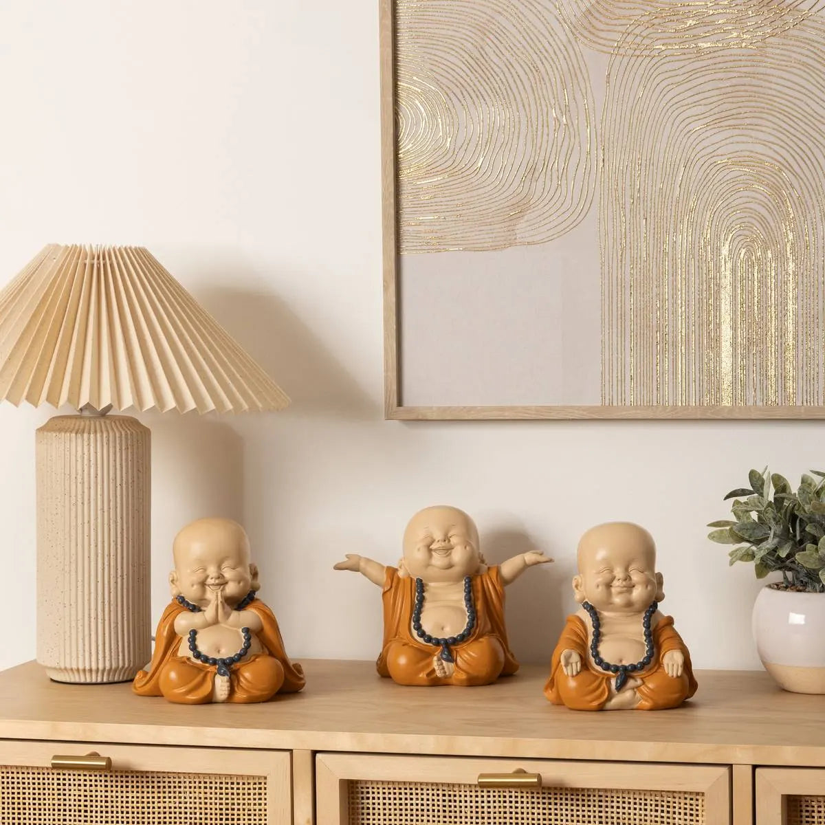 Декоративна фигура atmosphera Buddha, Смола, 16 cm