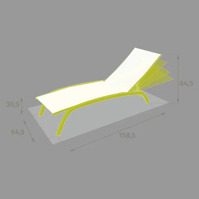 Алуминиев шезлонг Hesperide Bonao