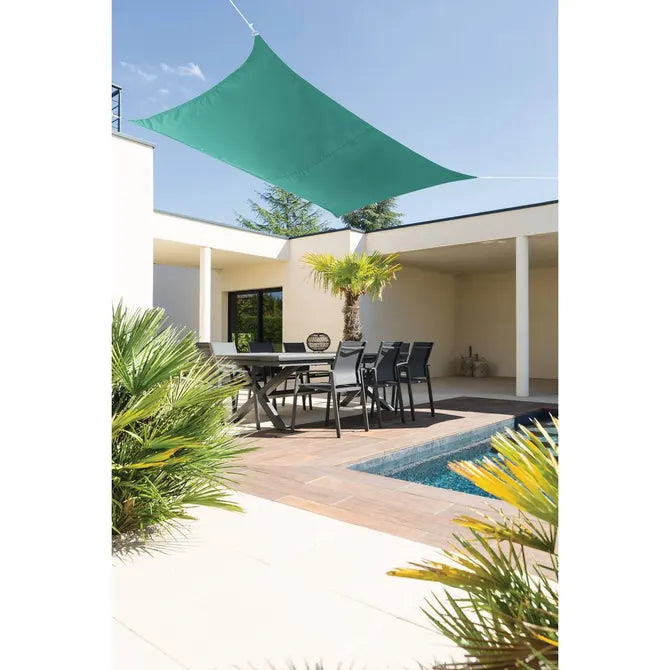 Слънцезащитно платно Hesperide Curacao, Изумруд, 3x2 m