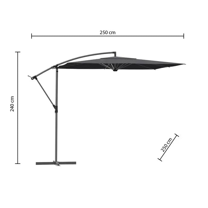 Градински чадър със странична стойка Hesperide Manoa, 2.5x2.5 m