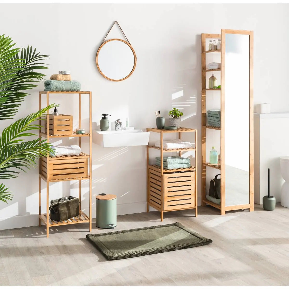 Кош за съхранение 5five, Бамбук, 31x15 cm