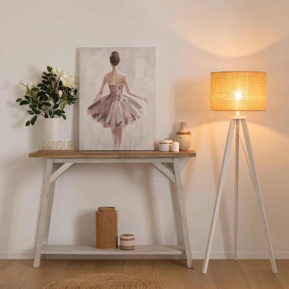 Лампион atmosphera Elva, Дърво, Естествен, 143 cm