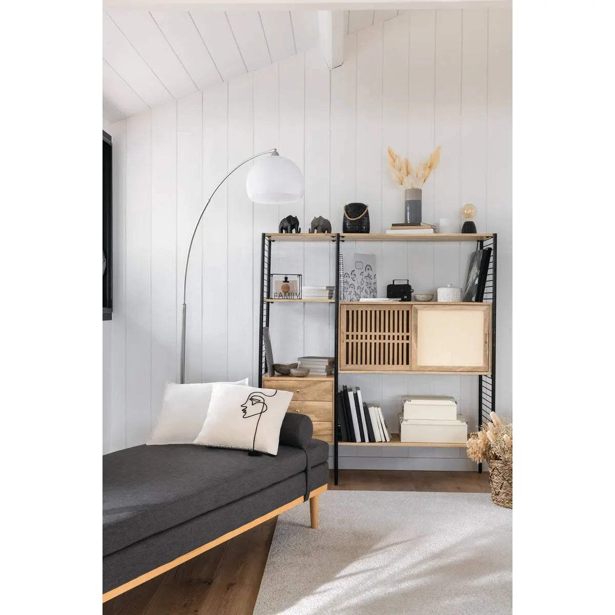 Лампион atmosphera Geda, Метал, Бял, 185 cm