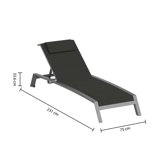 Сгъваем шезлонг Hesperide Allure Athea, Алуминий