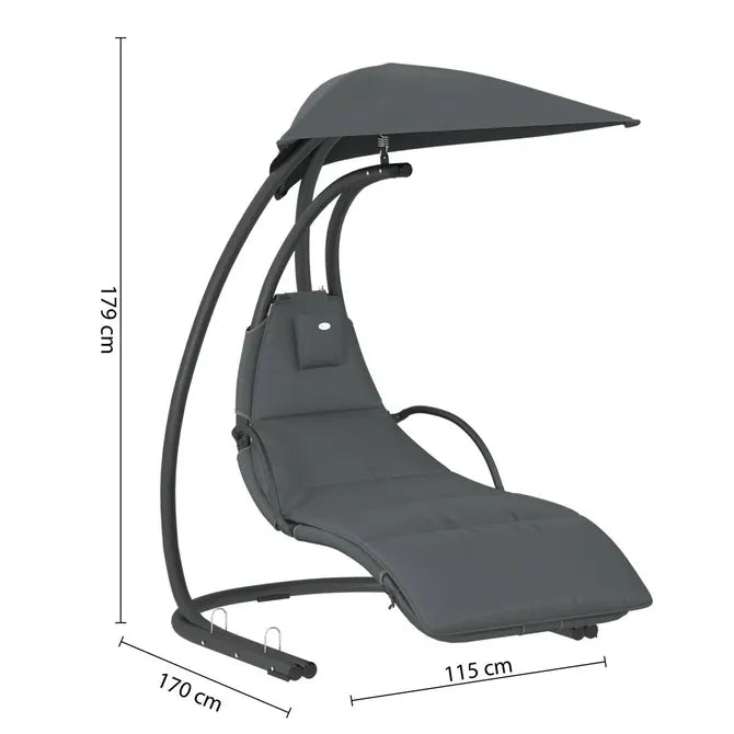 Висящ шезлонг Hesperide Mallorca, Цвят Шисти