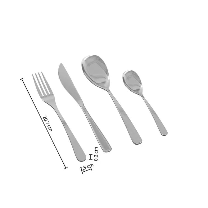 Комплект прибори Secret de Gourmet Mesa, Инокс, 24 части