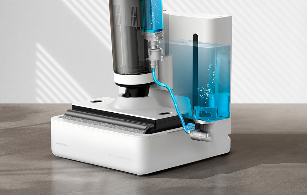 Прахосмукачка Deerma, 230 W, 5000 mAh, 700/500 ml, Бял