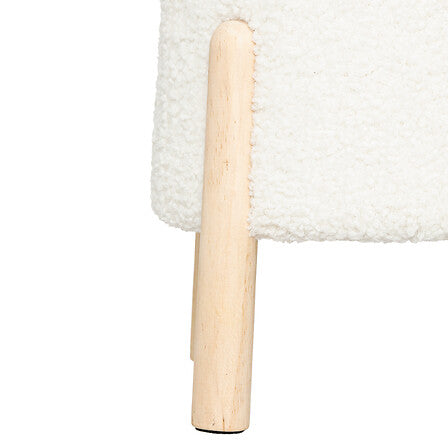 Табуретка atmosphera Inuit, Букле, Бял