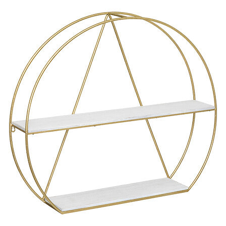 Рафт за стена atmosphera Maddy, MDF и Метал, Златист, 80x70 см