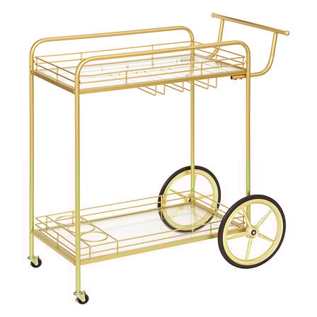 Помощна маса atmosphera Antonella, Стъкло и Метал, Златист