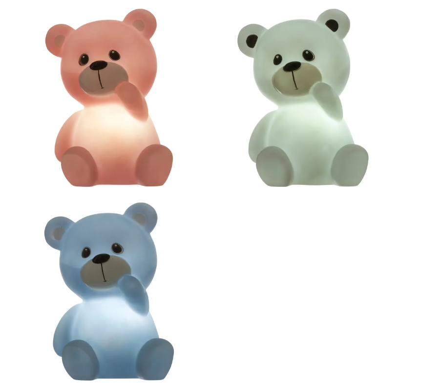 Детска нощна лампа atmosphera Teddy Bear, Включени батерии, 14 см