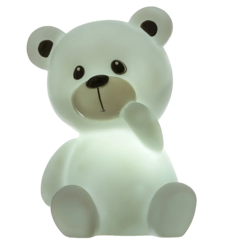 Детска нощна лампа atmosphera Teddy Bear, Включени батерии, 14 см