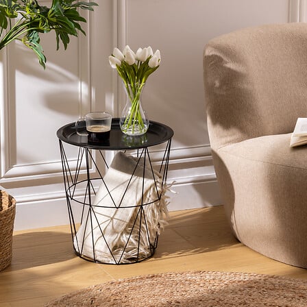 Помощна маса atmosphera Kumi, Метал, Ø37 cm