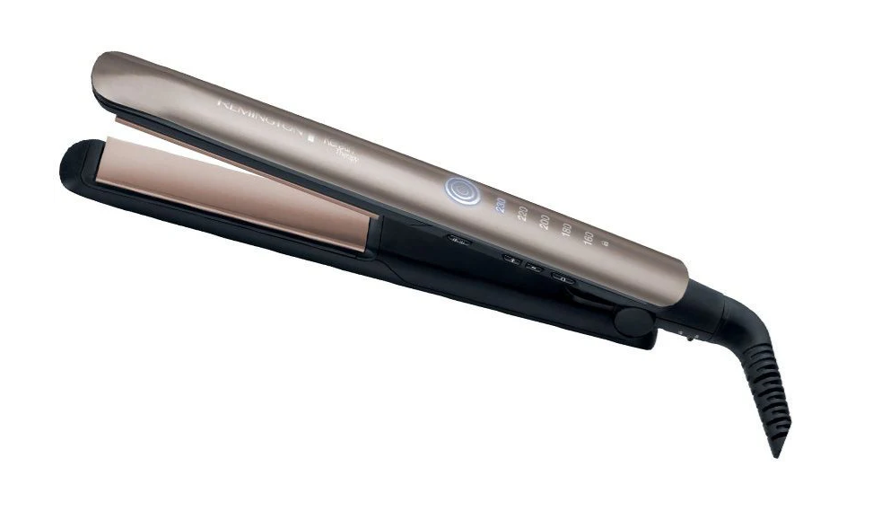 Преса за коса Remington Keratin Therapy Pro S8590, 230 градуса, Златен