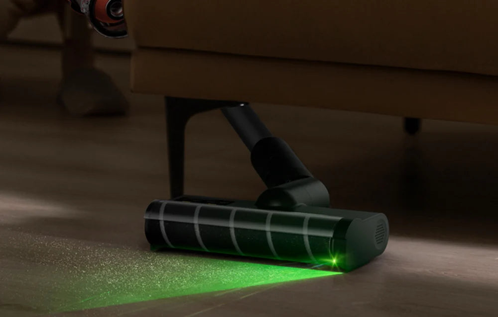 Вертикална прахосмукачка Deerma DEM-T30W, 240W, 23kPa, Оптична лампа, Безжична, Черен