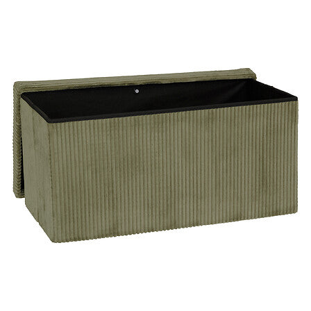 Пейка със съхранение atmosphera Arum, Рипсено кадифе, Сгъваема, 76x38 cm