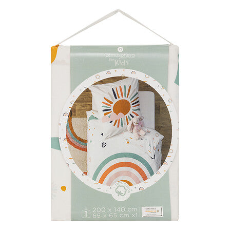 Детско двулицево спално бельо atmosphera Rainbow, 140x200 cm, Памук