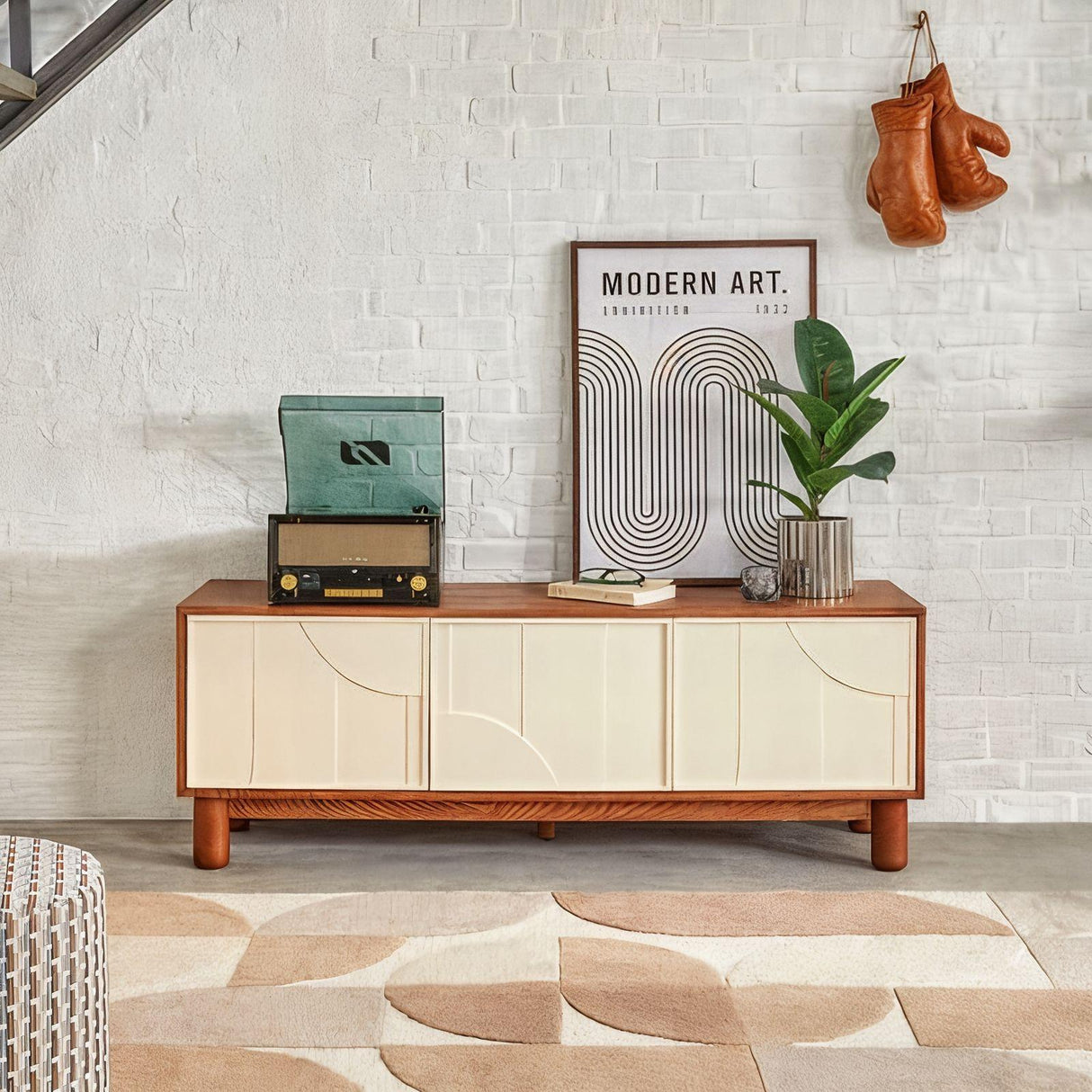 ТВ шкаф atmosphera Jilani, 2 врати и 1 чекмедже, 140x40x50 cm, MDF