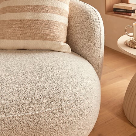 Двуместен диван atmosphera Nesky, Бял, 192x99x72,5 cm