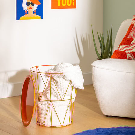 Помощна маса atmosphera Kumi, Метал, Ø37 cm