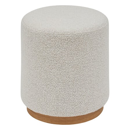 Пуф atmosphera Nesky, Бял, Ø41 см