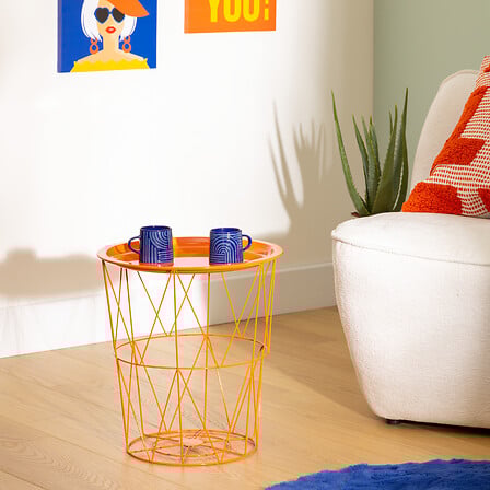 Помощна маса atmosphera Kumi, Метал, Ø37 cm