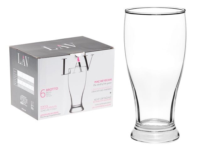Сет чаши за бира LAV Brotto, 565 мл, 6 бр