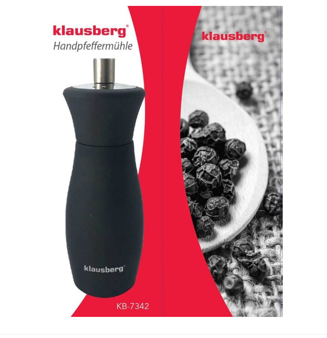Мелничка Klausberg 7342, Инокс, Черен