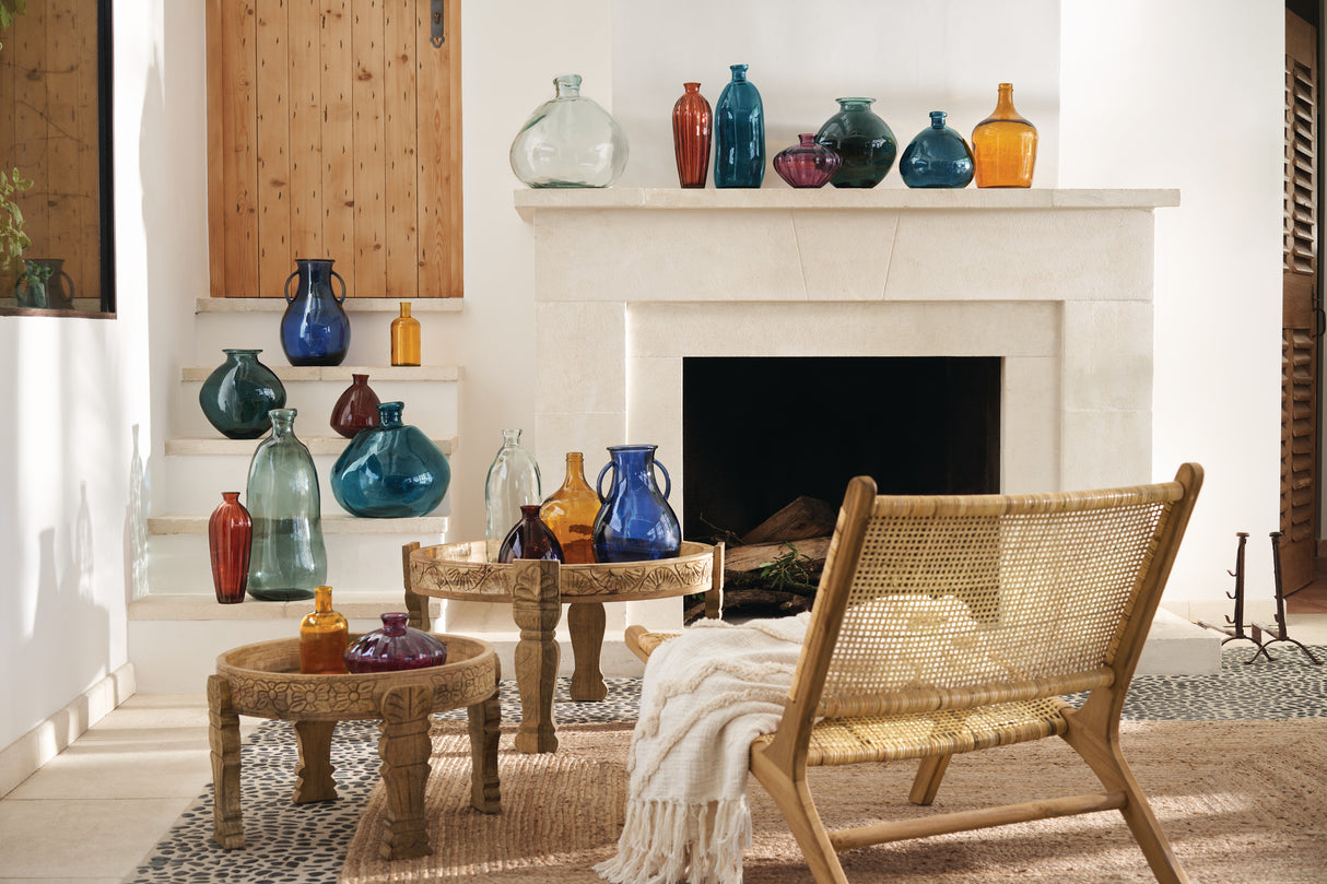 Ваза atmosphera Uly, Стъкло, Каки, 51 cm